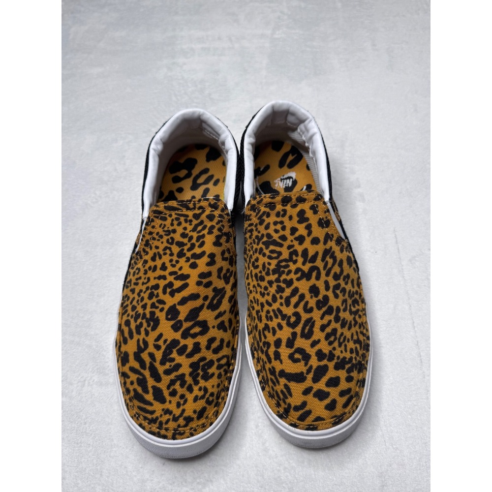 Nike Court Legacy Slip Leopard Womens 9 Wheat Black White Canvas DJ5938-001